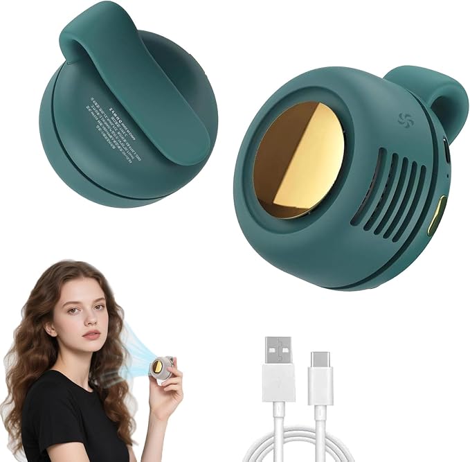 Portable Silent Mini Bladeless Fan Clip On, Small Clip Fan, Adjustable 3 Speeds by EISNZLAN