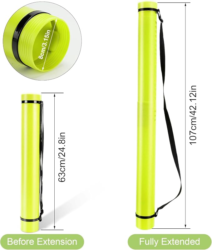 DEWEL Poster Tube, Waterproof Poster Holder Plastic Expandable - Image 2
