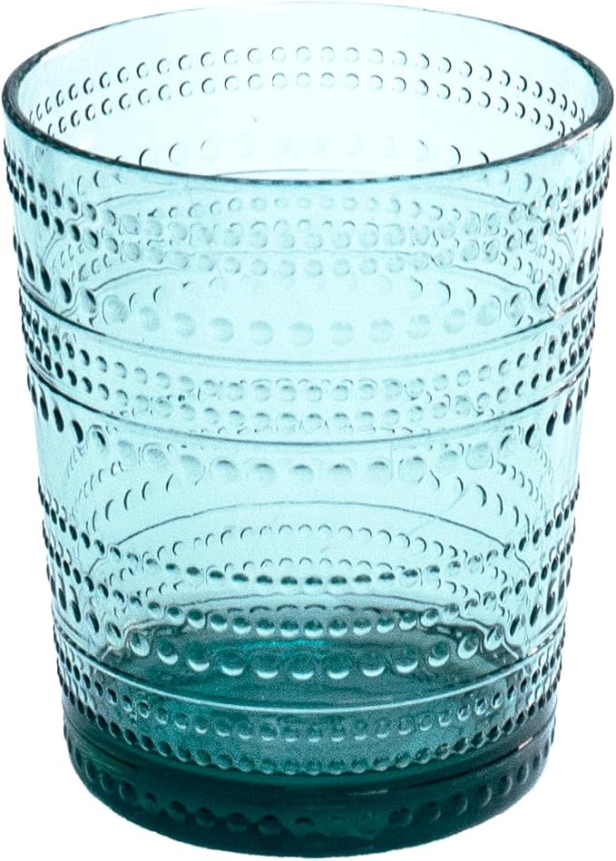 Beaded 15.6 oz Durable Acrylic Double Old Fashioned Drinking Glasses, - Image 2