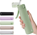 9oz Small Water Bottles with Straw, Mini Water Bottle with One-Hand Open Design by Exllena