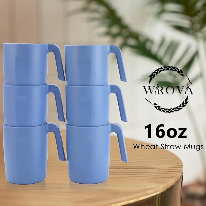 Wrova 16oz Wheat Straw Cups - Image 5