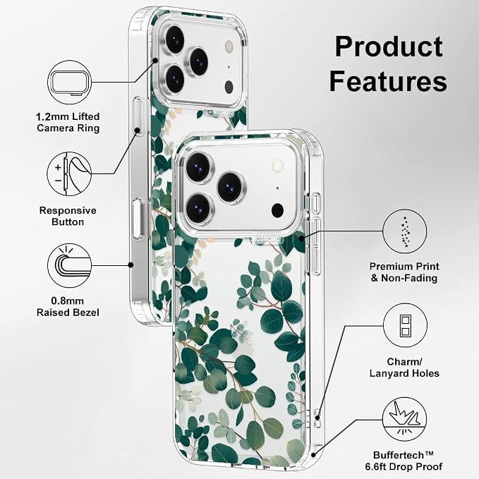 MOSNOVO for iPhone 17 Pro Case | Military Grade 6.6ft Drop Tested | Camera - Image 7
