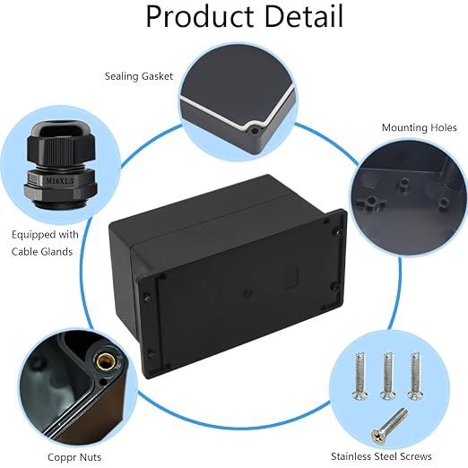 Junction Box IP65 Waterproof ABS Plastic Electrical Project Case Power Junction - Image 5