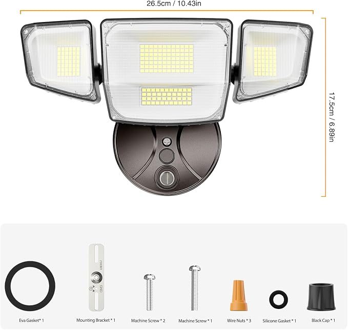Onforu 90W Dusk to Dawn Outdoor Lighting, 10000lm Flood Lights Outdoor - Image 7