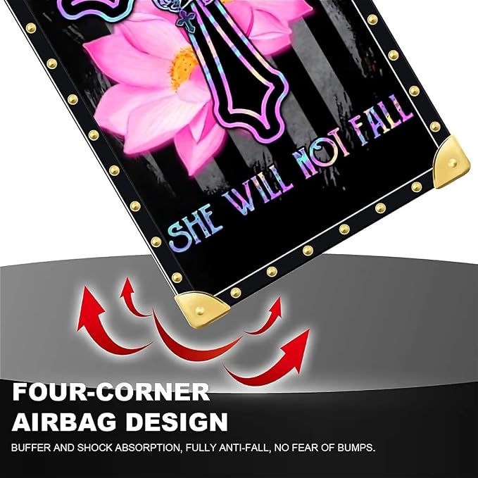 Compatible with iPhone 16 Pro Max Case, Praying Cross Hands Luxury Golden - Image 7