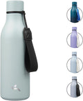 Insulated Water Bottle with Strap, 18 oz Double Wall Stainless Steel Vacuum by Konokyo