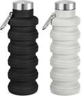 Collapsible Water Bottle, 16oz Portable Reusable Silicone Water Bottle by HOME