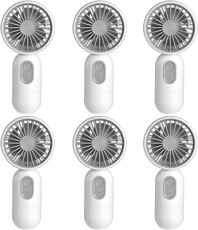 Mini Portable Fan 6 Pack, Cute Handheld Battery Operated Lightweight Small by JODNO