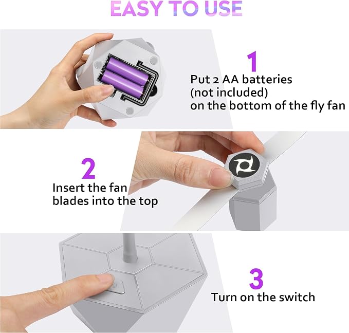 PIMAG Fly Fans for Tables, Fly Repellent Fan Outdoor Indoor Keep Flies Away - Image 3