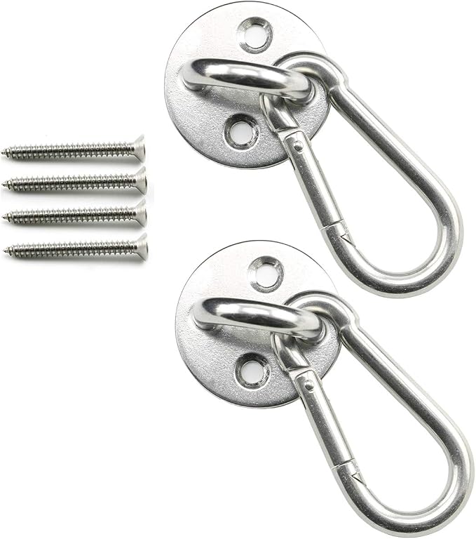 heyous 2 Set M8 Suspension Ceiling Wall Mount U Hook Anchor Hanger Stainless by heyous
