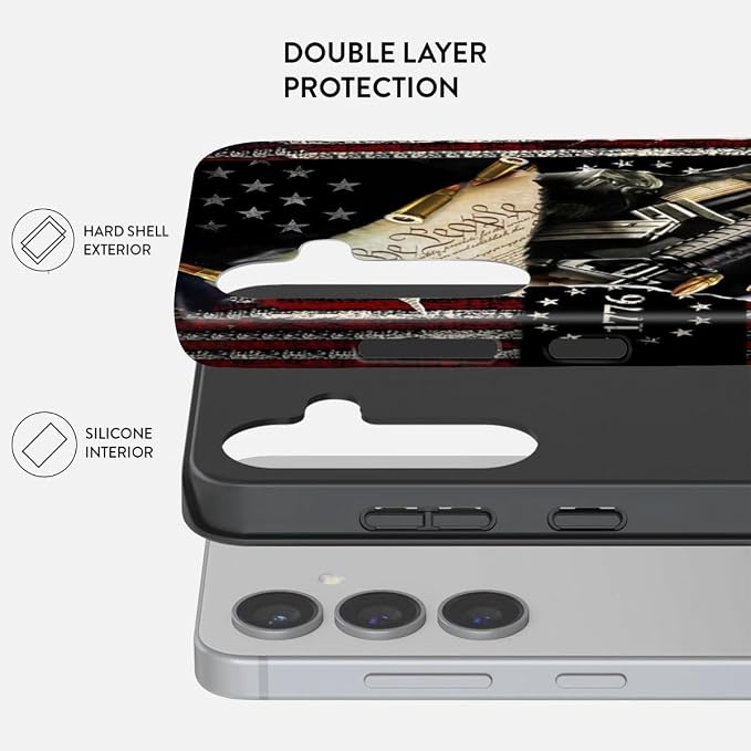 Compatible for Samsung Galaxy S25 Plus 5G Case, Dual Layer Heavy Duty 2 in 1 - Image 2