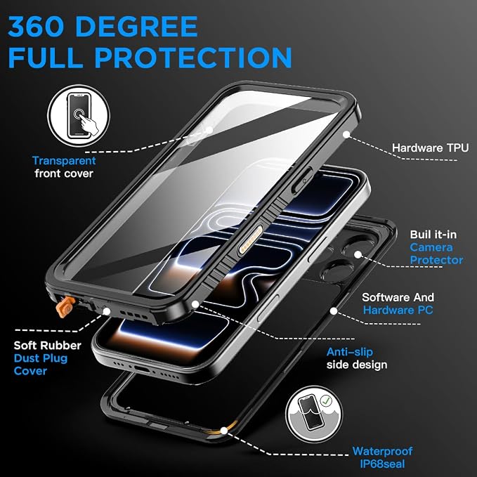 AICase for iPhone 17 Pro Max Case Waterproof Clear - Image 5