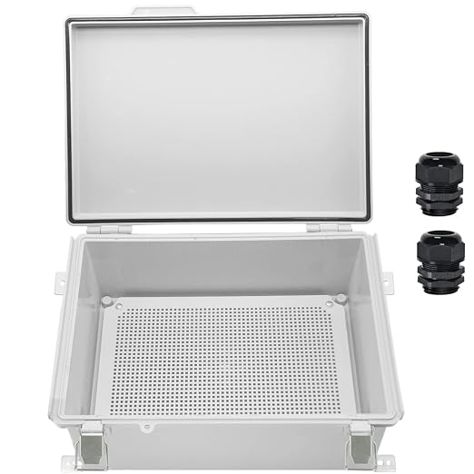 Zulkit Junction Box, IP67 Waterproof Electrical Box Hinged Cover Stainless by Zulkit