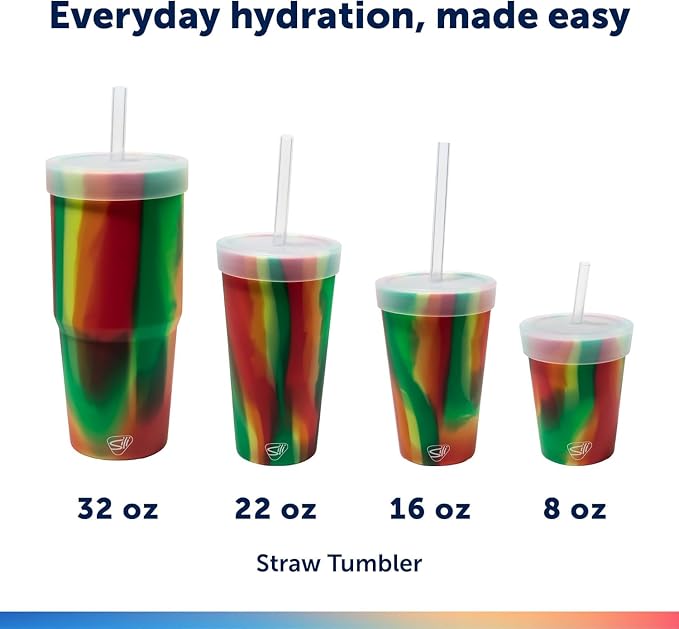 Silipint 32oz Silicone Straw Tumbler – BPA-Free, Unbreakable, Dishwasher Safe – - Image 4