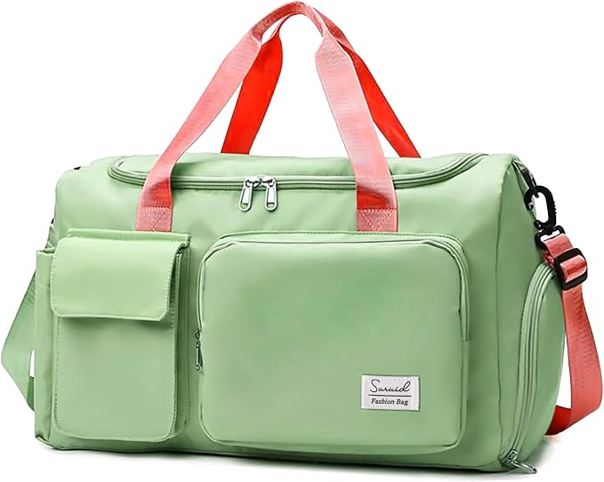 Suruid Travel Duffel Bag with Shoes Compartment Sports Gym Bag with Dry Wet by SURUID