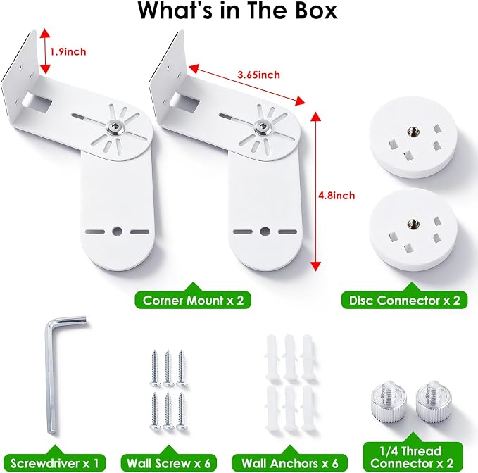 2Packs Adjustable Corner Mount Bracket - Image 7