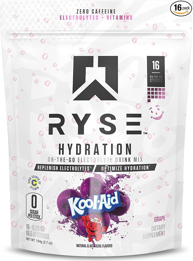 RYSE Hydration Electrolyte Powder Drink Mix Packets by RYSE