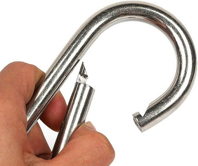 Large Carabiner Clip, 5-1/2 Inch Heavy Duty Stainless Steel Spring Snap Hook - Image 3
