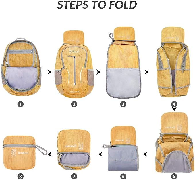 ZOMAKE 25L Ultra Lightweight Packable Backpack, Foldable Hiking Backpacks Water - Image 6