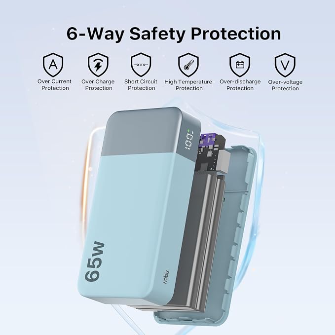 NOBIS Portable Charger, 20000mAh 65W Power Bank - Image 7