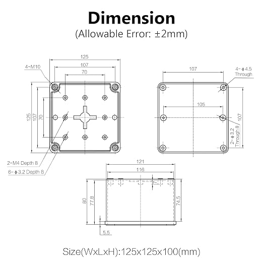 LeMotech Junction Box IP67 Waterproof Dustproof ABS Plastic Project Box - Image 6