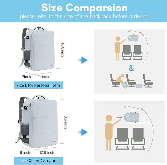 Taygeer Carry On Backpack, 40l Travel Backpack - Image 6