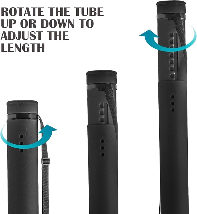 JJRING Black Poster Tube, Poster Carrying Case - Image 3