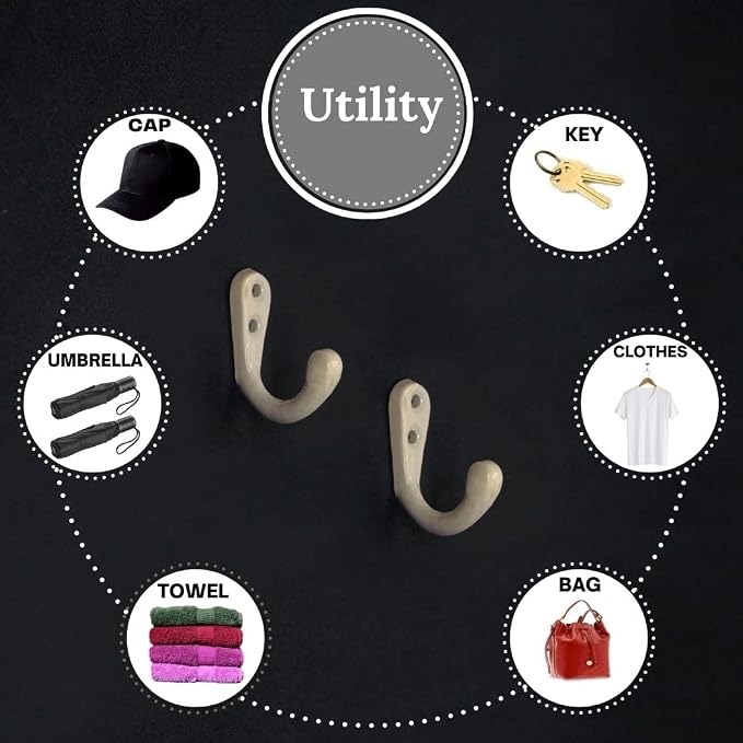 FAPBADRI Multipurpose Hooks, Used to Hang Clothes, Curtain Hold Backs, Colour - Image 4