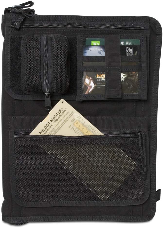 Tactical Admin Notebook Cover System, Zippered Map Case, Fits US Standard & A4 - Image 4