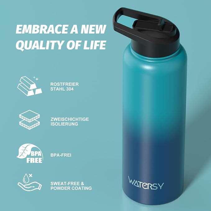 40oz Insulated Water Bottle, BPA Free&Leak Proof, Stainless Steel Water Flask - Image 8