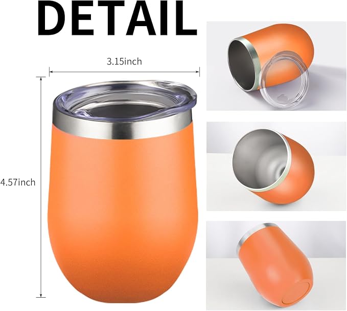 12oz/4 Pack Wine Tumbler Glasses - Image 2