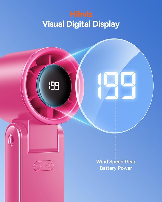 Portable Handheld Turbo Fan, 199 Gear Speed, 24 Hs Cooling Time, 5500mAh - Image 8