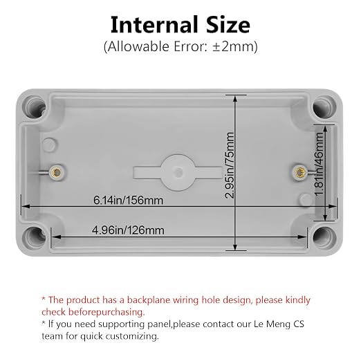 LeMotech Junction Box IP67 Waterproof Dustproof ABS Plastic Project Box - Image 3
