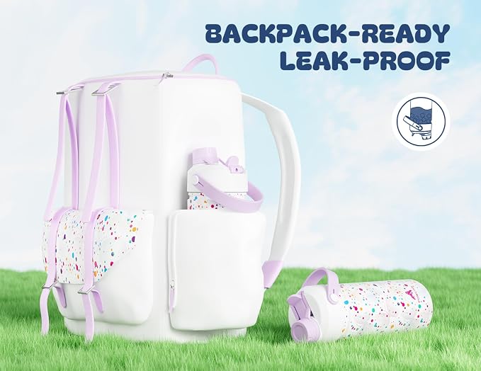 18 oz Kids Insulated Water Bottle: BPA-Free, Easy Clean, Keep Cold 24H - Image 4