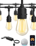 XMCOSY+ Smart Patio Lights 49Ft LED Outdoor String Lights Waterproof IP65 by XMcosy