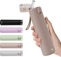 9oz Small Water Bottles with Straw, Mini Water Bottle with One-Hand Open Design by Exllena