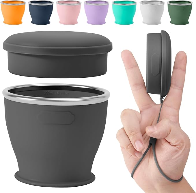Collapsible Travel Cup, BPA-Free Reusable Water Cup, Lightweight Drinking Cups by SINYON