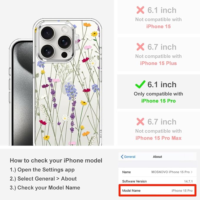 MOSNOVO Case for iPhone 15 Pro - Image 2