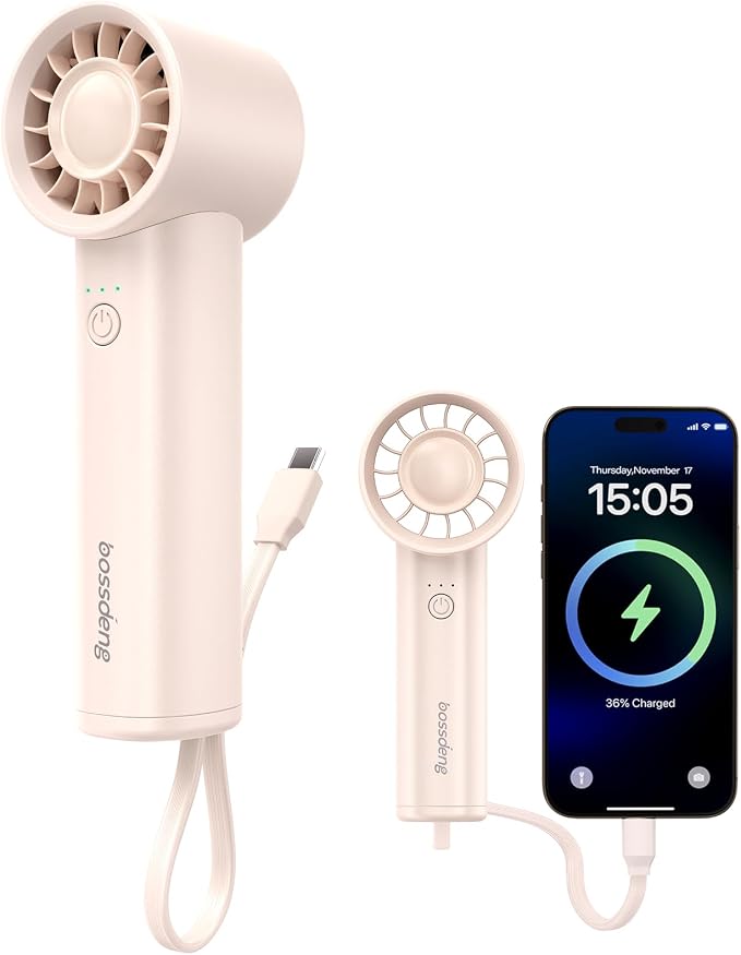 Portable Handheld Fan with Power Bank, 3 IN 1 USB Rechargeable Mini Personal by Unknown