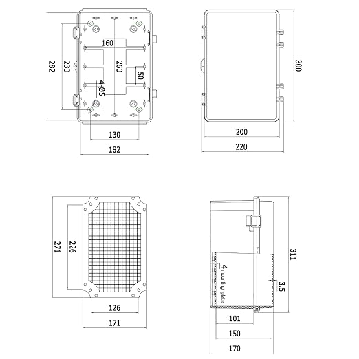 Outdoor Waterproof Electrical Box Junction Box Weatherproof IP67 ABS Plastic - Image 6