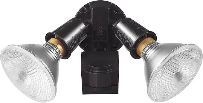 GLOBE Electric 240W Twin Head Motion Sensor Security Flood Light, 110° Detection by GlobeElectric