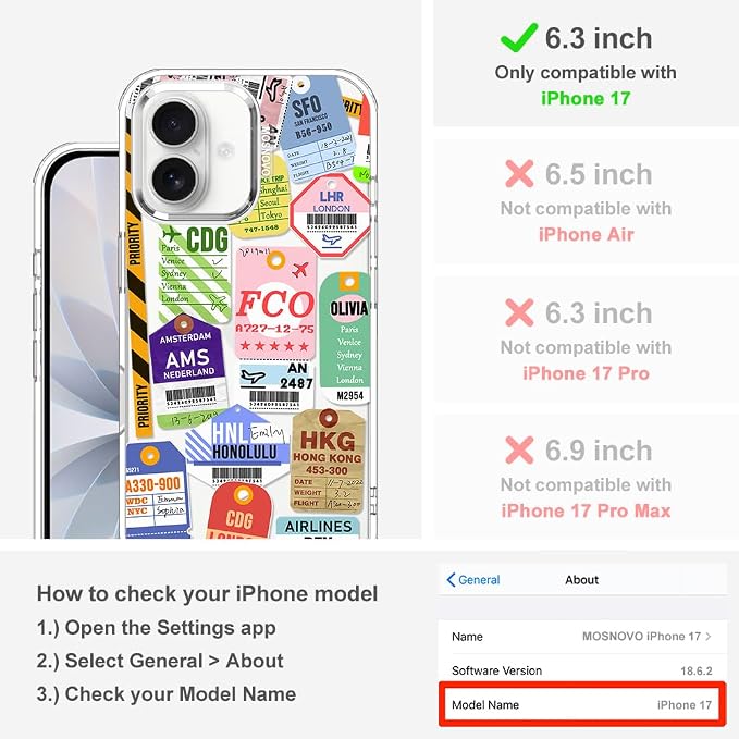 MOSNOVO for iPhone 17 Case | Military Grade 6.6ft Drop Tested | Camera Control - Image 2