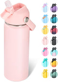 Fijinhom 18oz Insulated Stainless Steel Water Bottle, Wide Mouth Double Wall by Fijinhom