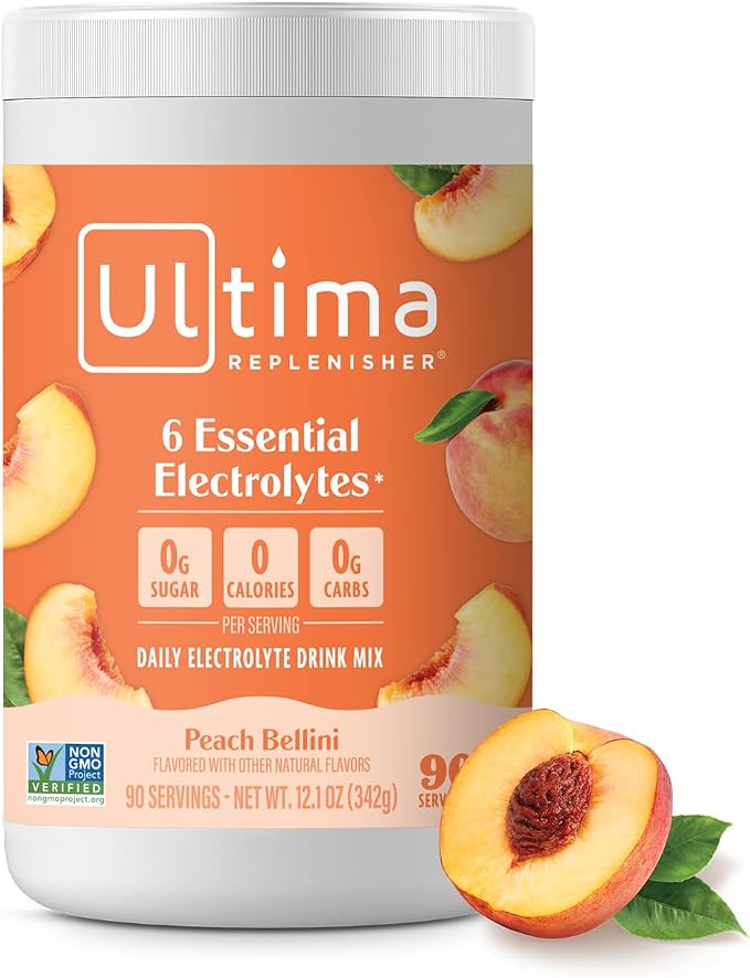 Ultima Replenisher Mocktini Electrolyte Powder Drink Mix – Sugar Free – Peach by UltimaReplenisher