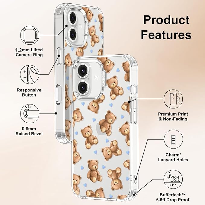 MOSNOVO for iPhone 16 Plus Case, Shockproof Military-Grade Protection 6.6ft - Image 6