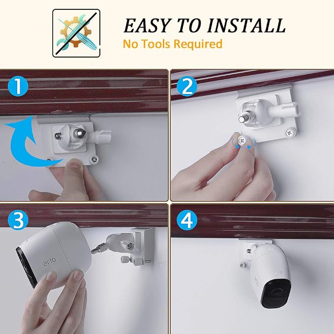 HOLACA Vinyl Siding Clips for Arlo ZUMIMALL Ring Eufy Security Camera, Hanger - Image 3