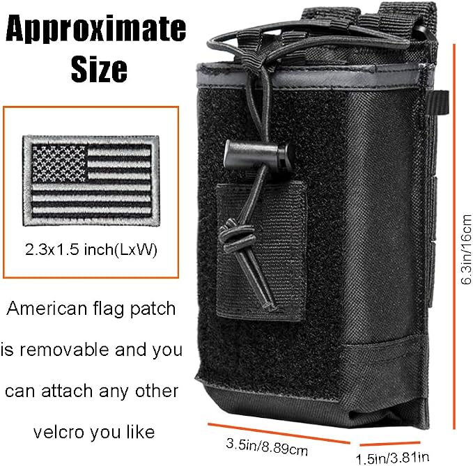 Molle Radio Pouch Tactical Radio Holder Case Radio Holster Bag Military Heavy - Image 4