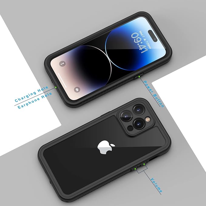 Lanhiem for iPhone 14 Pro Max Case, IP68 Waterproof Dustproof Case - Image 6