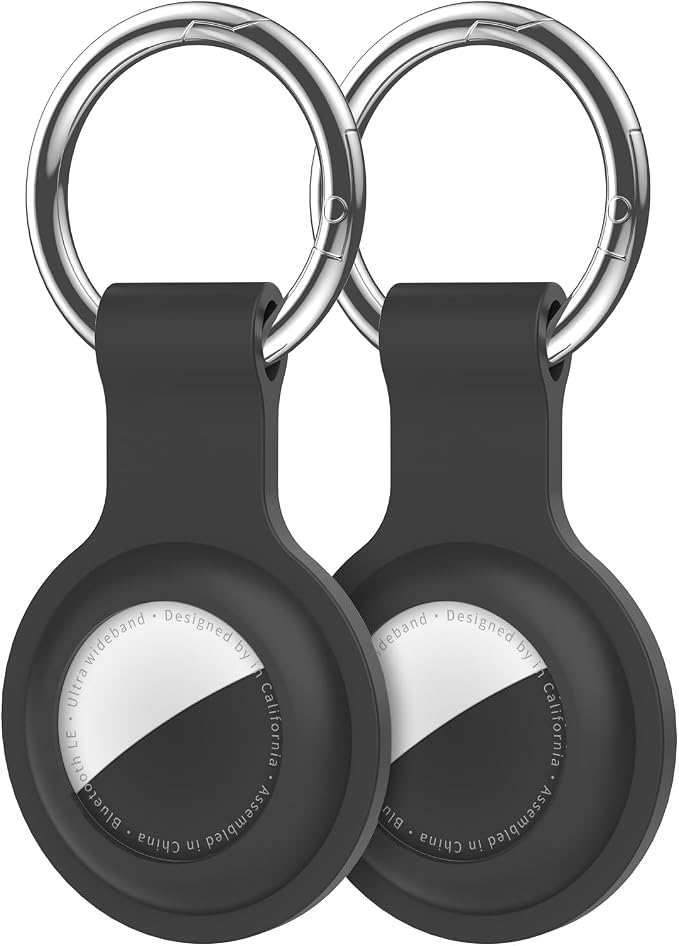 Compatible with AirTag Holder Case Keychain 2 Pack, by HATALKIN