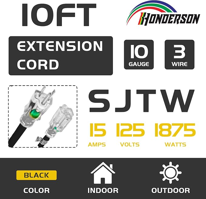 Indoor Outdoor Extension Cord Weatherproof - Image 2